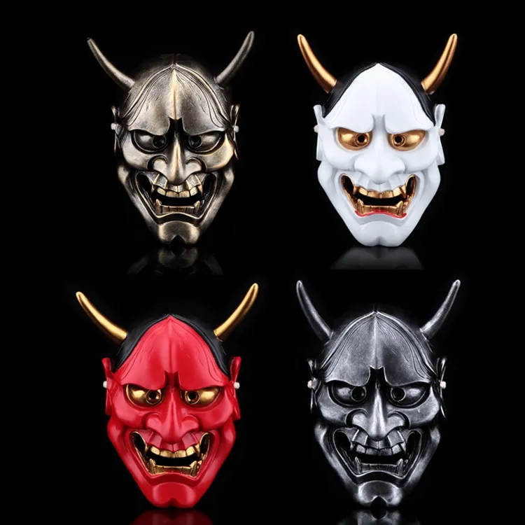Hannya Maske japanische Geister-Halloween-Maskerade Cospaly Party Horror Hannya Maske Damen Männer Make-Up-Requisiten Maske HS1632