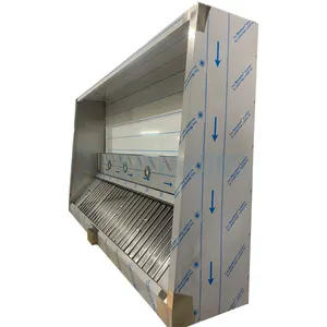 stainless steel commercial use smoke exhaust hood restaurant Kitchen Exhaust Hood system customized size exhaust hood