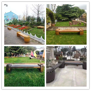 Reazone Giardino set Stampi decorativi prefabbricati in calcestruzzo di cemento panca in legno stampi in plastica per esterno giardino e cortile - Product Image 2