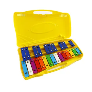 Çocuklar eğitici oyuncak müzik aletleri metallophone 25 notlar ksilofon ile plastik kasa