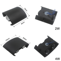 Lampe murale extérieure ovale 2W 4W 6W 8W 10W 12W, étanche IP65, éclairage mural extérieur, lumière de porche, lumière de jardin