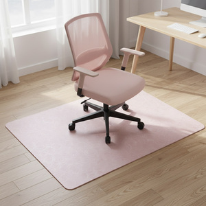 بساط كرسي من البلاستيك الوردي بتصميم ثلاثي الأبعاد عصري، غير قابل للانزلاق، قابل للغسل، سهل الانزلاق للكراسي، واقي أرضيات متعدد الأغراض للمنزل والمكتب - Product Image 1