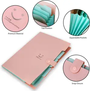 A4 Paper Expanding File Folder Pockets Accordion Document Organizer Document Bag