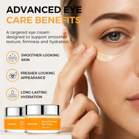 Fabricant de Soins de la Peau en Marque Blanche OEM – Crème Contour des Yeux au Rétinal Raffermissante Anti-Âge Anti-Rides à l'Acide Hyaluronique et Céramide pour Tous Types de Peau