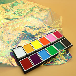 Paleta de <span class=keywords><strong>Pintura</strong></span> Facial y Corporal Fluorescente UV de 12 Colores con Logotipo Privado, Maquillaje Cosmético para Niños <span class=keywords><strong>en</strong></span> Halloween - Product Image 1