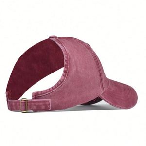 Gorras de Color Sólido con Logotipo Bordado Personalizado, Gorra de Béisbol sin Espalda para Cabello Rizado Natural, para Mujer, Afro Puff, Cola de Caballo, Sombrero para el Sol - Product Image 3