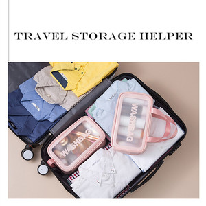 Sac de toilette transparent en PVC imperméable personnalisé Amiqi, pour le voyage, le rangement des cosmétiques et du maquillage, avec fermeture éclair - Product Image 4