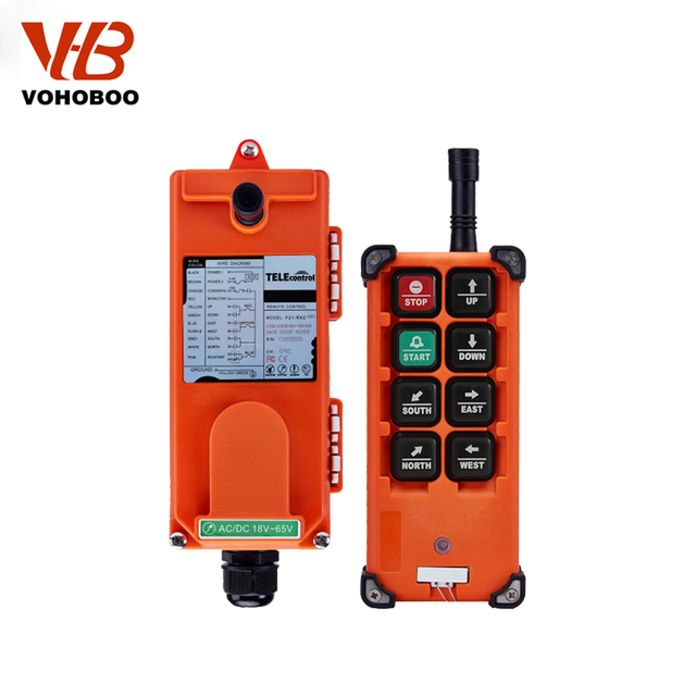 8 Buttons Industrial Crane Radio Wireless 220V 380V 110V 12V 24V F21- E1B Remote Control With Professional Design