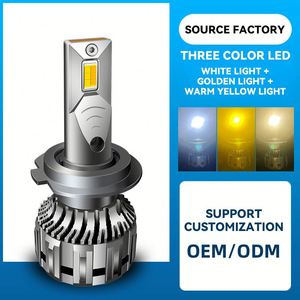 Bombilla de faros LED de tres colores 6000K-6500K 12V H4 CSP IP65 Impermeable 65 W 10000 lúmenes Accord Ajuste universal - Product Image 3