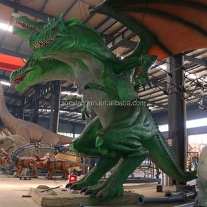 Outdoor Customizable Animatronic <b>Large</b> Three Headed Dragon Top - Notch Craft Ideal for Amusement Parks - Product Image 3
