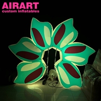 Costume de marche gonflable avec éclairage LED, taille adulte, fleur gonflable, costume avec lumière LED