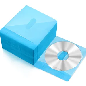定制设计双面填充塑料前插入套光盘光盘存储套用于空白存储活页夹光盘支架