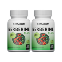 Compléments Nutritionnels à Base de Plantes OEM, Berberine HCI 1200mg par Portion, 2 Capsules, Soutien Immunitaire Adulte, Capsules Végétales, Gelée Royale