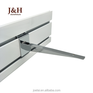 Slatwall gỗ Kệ Bracket (cặp) slat kính/gỗ Kệ chân đế mạ crôm sắt Kệ Bracket slat tường kính hiển thị móc - Product Image 1