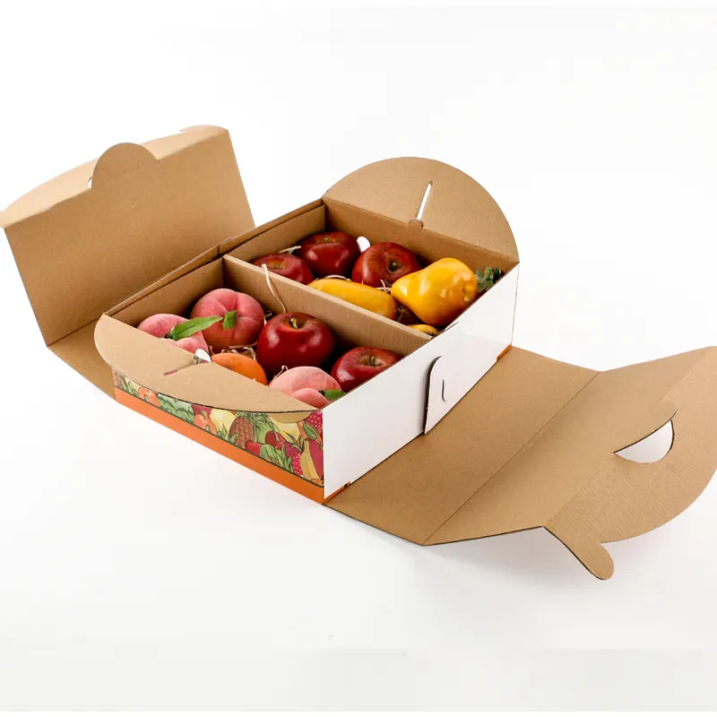 사용자 정의 인쇄 과일 포장 골판지 농축 상자 딸기 선물 상자 포도 오렌지 판지 키위 포장 상자