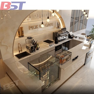 Commercial Cafe Shop Coffee <strong>Bar</strong> Counter Newest Design Fast Food Service <strong>Drinking</strong> <strong>Bar</strong> Counter for Sweets - Product Image 5