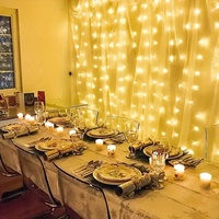 Guirlandes lumineuses LED pour rideau, extérieur, alimentées par USB, 3x3m, 300 LED, 8 modes, pour mariage, fête, Noël, fenêtre, chambre à coucher, décoration