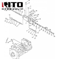 Pompe hydraulique principale RITO 708-21-04033 HPV35 PC60-6 PC70-6, unité d'assemblage, pièces de rechange pour excavatrice, 7082104033, pompe principale