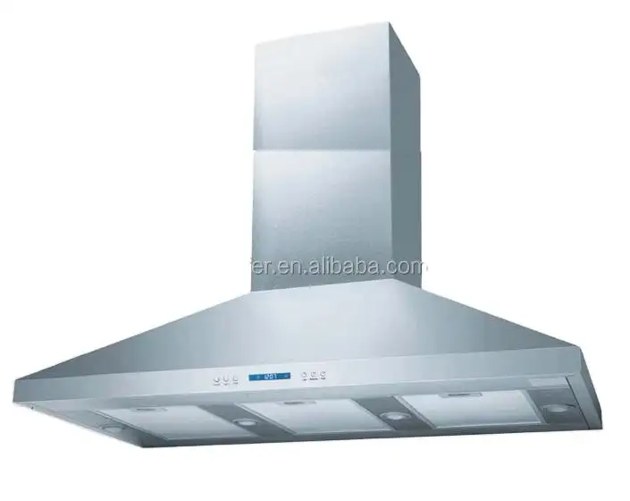 Kitchen Stainless Steel Wall-mounted Big Size Range Hood with LED Lights