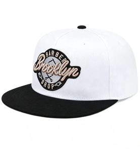 Casquette Snapback brodée Brooklyn Barber Shop, casquette de baseball vintage à visière plate, streetwear hip hop, casquette de barbier - Product Image 3