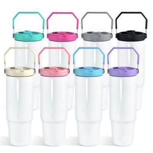 Sublimation 30Oz Outdoor Stainless Steel Sports <b>Vacuum</b> Travel Car Cup Thermal Ice King Tumbler Cup Bottle With Straw Handle - Product Image 2