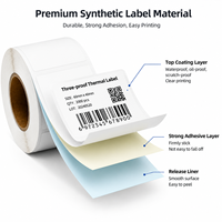 Étiquette autocollante thermique colorée personnalisée, écologique, haute définition, avec code-barres, résistante à trois facteurs, pour la logistique d'expédition