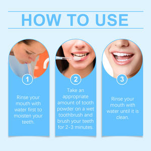 Pas d'irritation blanchissant nettoyage rafraîchissant 50g poudre de dents produit de soins bucco-dentaires pour un usage quotidien à la maison - Product Image 6