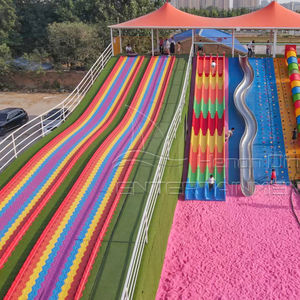 スノースリップスライド屋外カラーロードワールドレインボースライドパークガーデンスローププラスチックパワー - Product Image 2