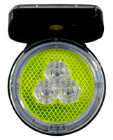 Feux de signalisation routière solaires OWLEYE SWL5 à 5 LED, haute luminosité, économie d'énergie, matériau PC, protection IP66, prismatique haute intensité