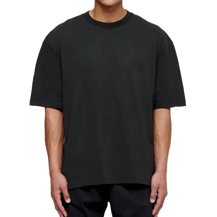 Üretici lüks 100% kalın pamuklu tişört streetwear ağır boş boy özel logo erkek t-shirt.