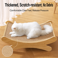 Lit de luxe pour chat en bois, chaise longue, griffoir, taille super grande, résistant aux rayures, sans débris, montage facile, carton durable