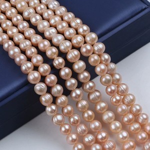 Perles d'eau douce plates blanches de 9-10 mm, perles naturelles, accessoires de bijoux faits à la main, vente en gros de Zhuji, perles en vrac - Product Image 2