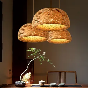 Chinese Hand Gebreide Hanglampen Weven Opknoping Lamp Tuin Restaurant Home Decor Verlichtingsarmaturen