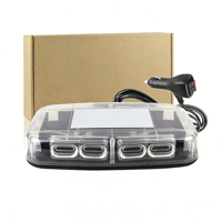 Nueva Barra de Luces LED Ámbar para Techo de Camión, Barra de Luces de Emergencia Intermitente Magnética, Mini Barra de Luces de Advertencia, IP56 Impermeable, 12V-24V