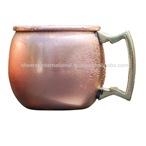 แก้วมักเคลือบด้วยทองแดงมอสโกแก้วมักพร้อมฝาปิดสำหรับกาแฟเบียร์น้ำ - Product Image 2