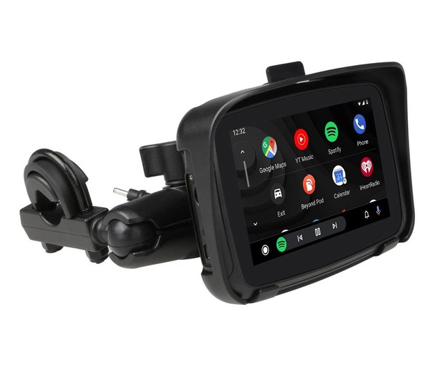 2025 New 5 Inch Motorcycle IPX7 Waterproof Navigation DVR with Built-in GPS for 5.0 Wireless CarPlay & Android Auto