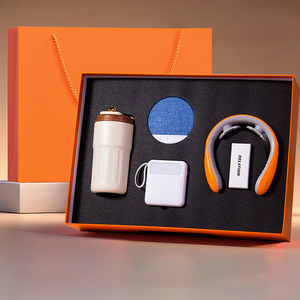 Set de Regalo Empresarial Personalizado, Vaso de Café de Acero 316 con Altavoz Relajante, Dispositivo para el Cuidado del Cuello, Banco de Energía, 4 en 1, Regalos Empresariales - Product Image 3