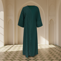 Robe longue Kaftan Abaya Dubaï pour femme, vêtement islamique modeste Zaynab 2026, en polyester respirant et antistatique, style arabe musulman