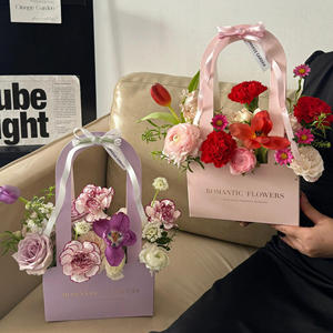 Suministros de floristería Cajas Materiales reciclados para el día de la madre Arreglos florales Bolso Ramo Embalaje Muestra gratis Relieve - Product Image 2