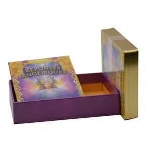 Réponses Angéliques Juego de Cartas del Tarot con Detalles Dorados y Empaque Morado - Product Image 1