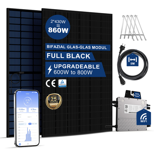 Complete Solar Energy Generator Kit 600w to 800w Micro-Inverter for Efficient & Sustainable Solar Balcony System