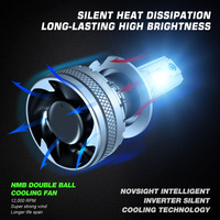 Bombilla de Faro Delantero LED Novsight N37 de 22000 Lúmenes y 120W para Coche con Proyector H13 H7 9005 9006 9012 9007 H11 H1 H4 D1s