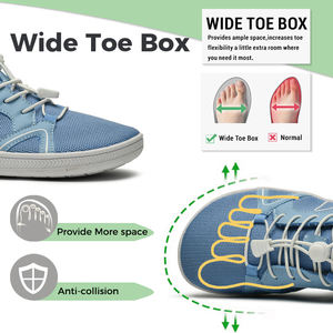 Chaussures minimalistes personnalisées pour la marche pieds nus, souples, à semelle plate zéro drop, avec large embout, en maille respirante, confortables et légères, pour le <span class=keywords><strong>fitness</strong></span> - Product Image 2