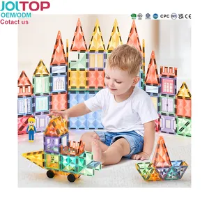 2024 New Hot Sale ABS Magnetic Tiles CPC Development Star Shine Diamond Building Blocks Toys Light Color Box Packing Wholesale