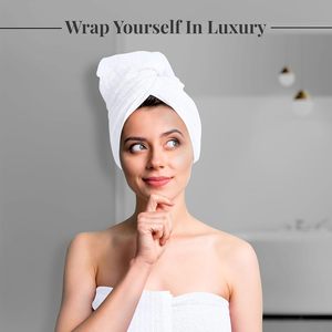 ชุดผ้าขนหนูเช็ดหน้าคุณภาพพรีเมียม ผ้าฝ้ายสีขาวหรูหรา สไตล์โรงแรม 5 ดาว สีพื้น สำหรับห้องน้ำ - Product Image 4