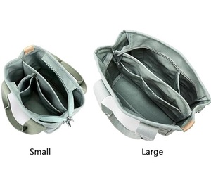 Petit sac fourre-tout avec fermeture éclair, sac fourre-tout pour femmes, sac à bandoulière en toile - Product Image 2