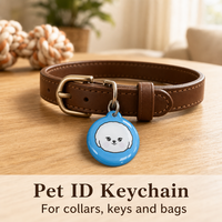 Carte d'identification pour chien NFC personnalisée en époxy, transparente, avec code QR imprimable, stockage 504 Ko, 100 000 effaçages/écritures