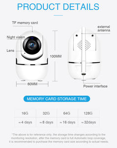 1080P HD PTZ Wide Angle Indoor Home Security Night Vision Infrared Motion Detection Wifi <b>Baby</b> <b>Monitor</b> IP Wireless Memory Card - Product Image 6