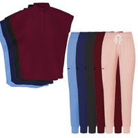 Conjunto de Uniforme Quirúrgico para Mujer, Moderno, Elástico, de Secado Rápido, Manga Corta, para Quirófano