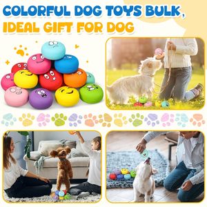 Thân Thiện Với Môi Mềm Cao Su Con Chó Bóng Đồ Chơi Với Khuôn Mặt Vui Nhộn Bền Tiếng Cót Con Chó Con Vật Nuôi Chew Tương Tác Vật Nuôi Nguồn Cung Cấp - Product Image 5